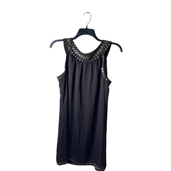 Alfani Midi Dress Women Sz 14 Relaxed A-Line Beaded Crew Neck Sleeveless Casual - Picture 10 of 15